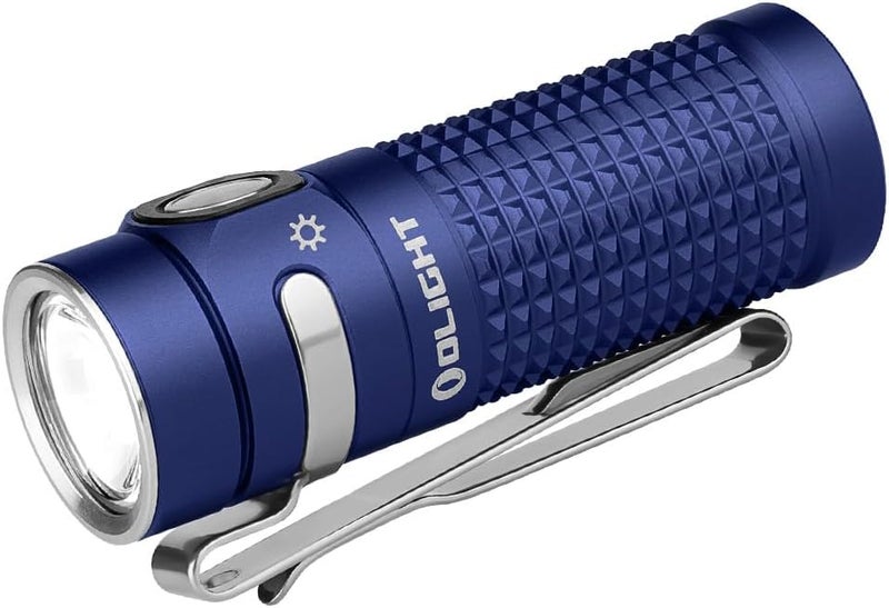 OLIGHT Baton4 Rechargeable EDC Flashlight, Bright LED Flashlight 1300 Lumens with Charging Cable, IPX8 Waterproof, 6 Adjustable Modes Handheld Light for Home, Camping, and Emergencies (Regal Blue) - Image 1